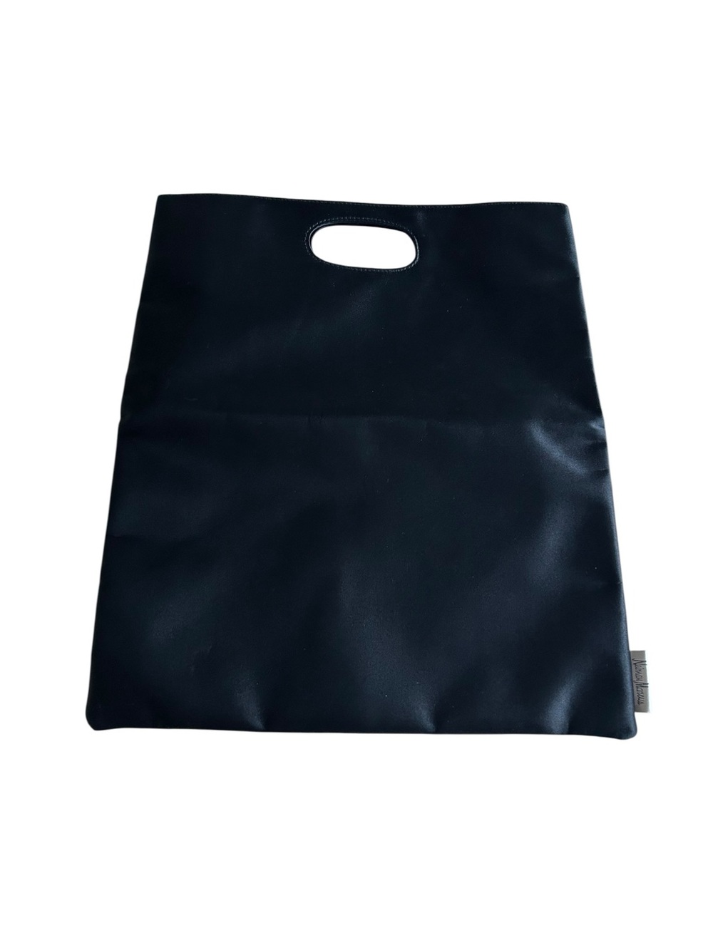 Neiman Marcus Black Fold-Over Wristlet Tote